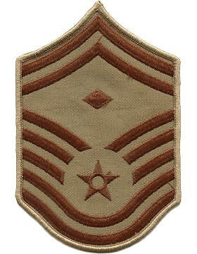 USAF Chevron (AF-C509/L) Senior Master Sergeant with Diamond Desert Large (Pair)