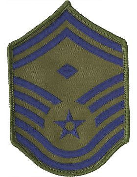 USAF Chevron (AF-C209/S) Senior Master Sergeant with Diamond Subdued Small (Pair