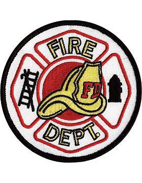 Novelty (U-N412) Fire Department with Hat Round Patch