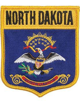 North Dakota 3 3/4" Shield (N-SS-ND1) with Gold Border