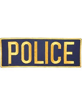 Novelty (U-N103A) Police 11" Patch Gold on Midnight Navy