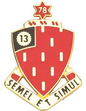 0078 Field Artillery Unit Crest (Semel Et Simul)