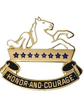 0008 Cavalry (Right) Unit Crest (Honor And Courage)