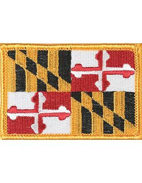 Maryland 2" x 3" Flag (N-S-MD1) with Gold Border