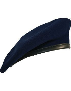 Beret (BT-E04/08) Navy with Leather Sweatband Size 7 3/8" (Lined)