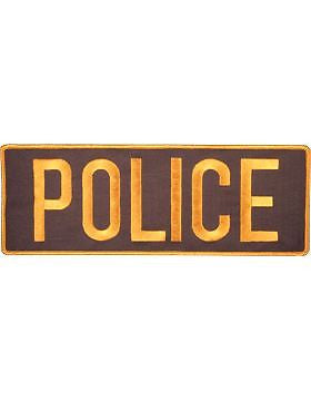 Novelty (U-N103E) Police 11" Patch Gold on Brown