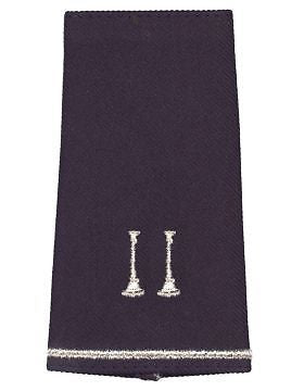 USAF Shoulder Marks (AF-SM751-S) Blue with Two Parellel Bugles (Pair)