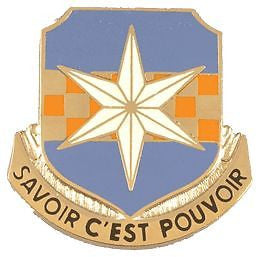 0313 Military Bn Unit Crest (Savoir CEst Pouvoir)