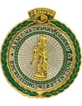 No-Shine (NS-808)Master National Guard Recruiter with Gold Minuteman (New)Silver