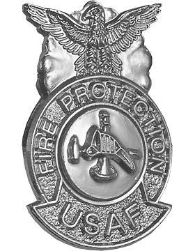 USAF Tie Tac (AF-T-501) Fire Protection Badge with 1 Bugle