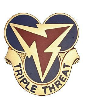 0003 Signal Bde Unit Crest (Triple Threat)