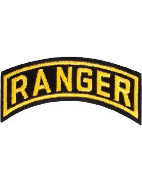 N-057 Ranger Tab Black on Gold 4"