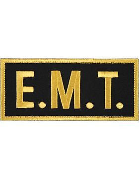 Novelty (U-N124C) Emergency Medical Technician 2" x 4" Patch Gold on Black