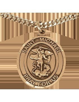 NS-712B, Saint Michael w/US Army, Gold 1" Oval