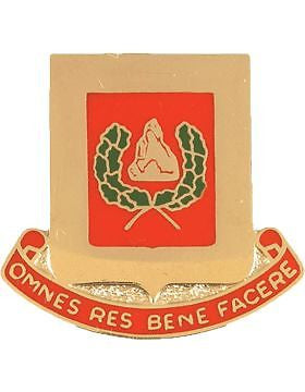 0027 Engineer Bn Unit Crest (Omnes Res Bene Facere)