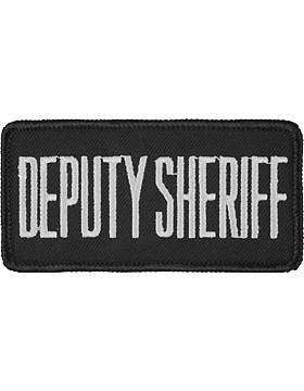 Novelty (U-N127B) Deputy Sheriff 2" x 4" Patch White on Black