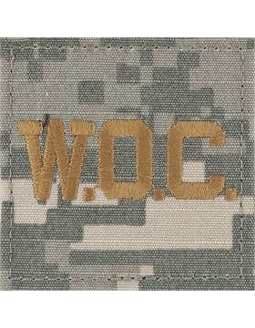 W.O.C. ACU Letters in Gold with Fastener (SV-131A)