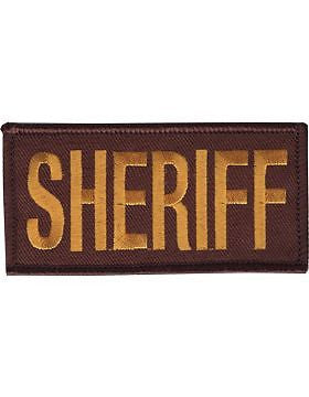 Novelty (U-N126C) Sheriff 2" x 4" Patch Gold on Brown