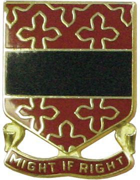0182 Field Artillery Unit Crest (Might If Right)