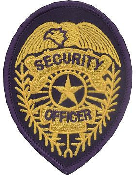 Novelty (U-N212A) Security Officer 3.75" x 2.75" Patch Gold on Navy