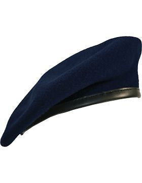 Beret (BT-E04/11) Navy with Leather Sweatband Size 7 3/4" (Lined)