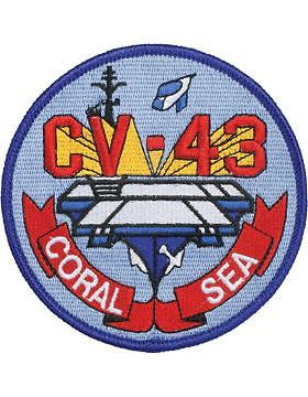 N-NY007 Coral Sea CV-43 Round Patch 4"