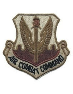 USAF Patch (AF-P01E) Air Combat Command Desert Patch with Fastener ...