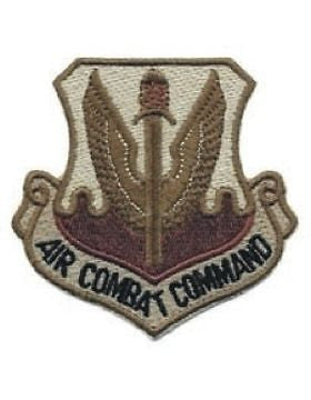 USAF Patch (AF-P01E) Air Combat Command Desert Patch with Fastener