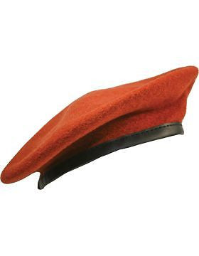 Beret (BT-E17/02) Rust Multi-National w/ Leather Size 6 5/8" (Lined w/ Eyelet)
