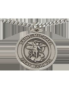 NS-729A, Saint Michael w/US Navy, Silver 1" Round