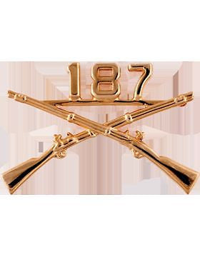 No-Shine (NS-RO-INF-187) 187th Infantry Officer Regimental BOS (Pair)