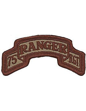 75 Infantry Regiment Headquarters Scroll Desert Patch