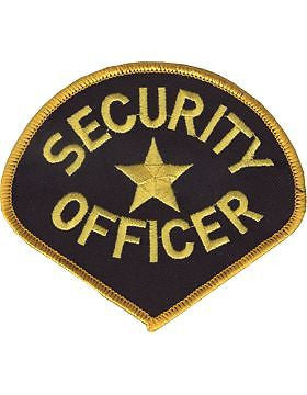 Novelty (U-N144A) Security Officer 4" Patch Gold on Midnight Navy