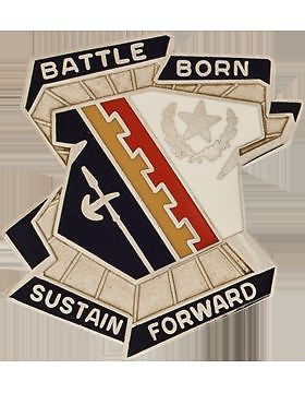 0757 Support Battalion Unit Crest (BATTLE BORN SUSTAIN FORWARD)