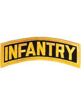 N-031 Infantry Tab Black on Gold 8"