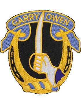 N-DUI-0007 7 Cavalry "Garry Owen" Patch with Heat Seal 3 1/2"
