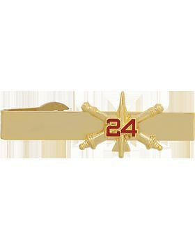 No-Shine (NS-TB-RO-ADA-024) 24th Air Defense Artillery BOS Officer Tie Bar