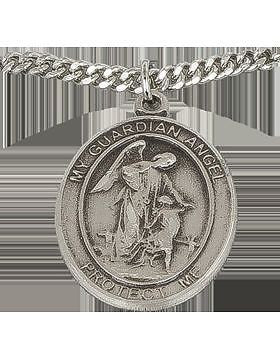 NS-722A, Guardian Angel w/US Army, Silver 1" Oval