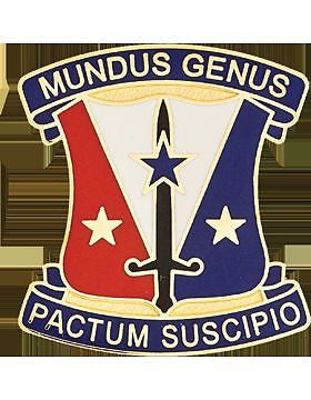 0412 Support Bde Unit Crest (Mundus Genus Pactum Suscipio)
