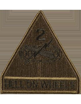 2 Armor Division with Tab Subdued Patch