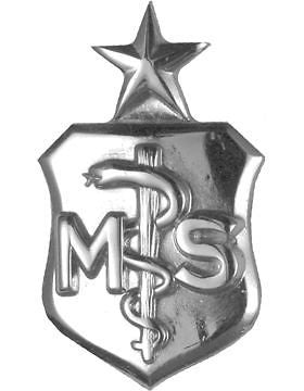 USAF Badge (AF-374B) Senior Medical Service MS No Shine