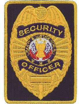 Novelty (U-N213A) Security Officer 2" x 3" Patch Gold on Navy