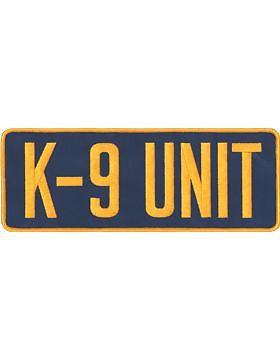 Novelty (U-N110A) K-9 Unit 11" Patch Gold on Midnight Navy
