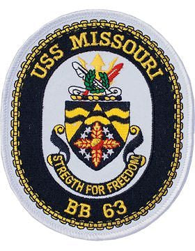 N-NY003 U.S.S. Missouri BB 63 Oval 4 3/4"