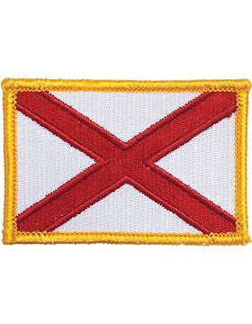 Alabama 2" x 3" Flag (N-S-AL1) with Gold Border