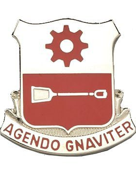 0577 Engineer Bn Unit Crest (Agendo Gnaviter)