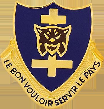 323 Regiment Brigade Combat Team Unit Crest (Le Bon Vouloir Servir Le Pays)