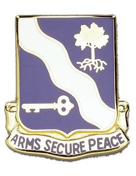 0143 Infantry Unit Crest (Arms Secure Peace)