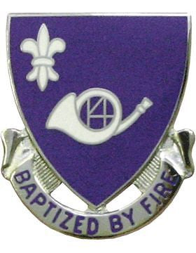 0187 Field Artillery Unit Crest (Baptized By Fire)