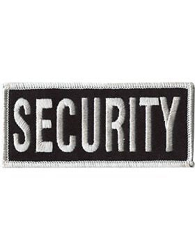 Novelty (U-N122A) Security 2" x 4" Patch White on Black